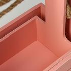 Набор кашпо деревянных 2 в 1 (25.5×15×30; 20×12×23) "Прованс", розовый - фото 6380529