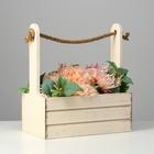 Подарочный ящик «Прованс», 25.5×15×28 см, деревянный, ручка-канат - Фото 1