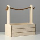 Подарочный ящик «Прованс», 25.5×15×28 см, деревянный, ручка-канат - Фото 2