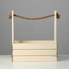 Подарочный ящик «Прованс», 25.5×15×28 см, деревянный, ручка-канат - Фото 3