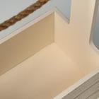 Подарочный ящик «Прованс», 25.5×15×28 см, деревянный, ручка-канат - Фото 4