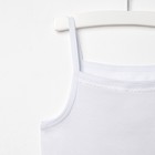 Майка для девочки, с бретельками, белый, рост 116 см - Фото 3