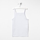 Майка для девочки, с бретельками, белый, рост 116 см - Фото 2