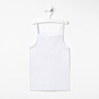 Майка для девочки, с бретельками, белый, рост 128 см - Фото 1