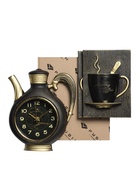 Часы настенные интерьерные для кухни "Сангино", бесшумные, 26.5х24 см, чёрные с золотом, АА - Фото 12