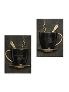 Часы настенные интерьерные для кухни "Сангино", бесшумные, 26.5х24 см, чёрные с золотом, АА - Фото 8