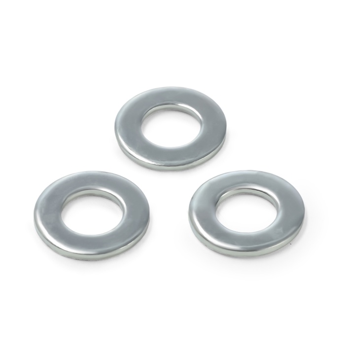 Шайба ТУНДРА, плоская, без фаски, DIN 125, оцинкованная, М10, 1 кг - Фото 1