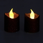 Ночник-свеча "Блестки" красная, 5,5х3,5 см (набор 2 шт) - Фото 2