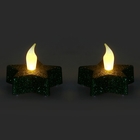 Ночник-свеча "Звезда", зеленая, 5 см, (набор 2 шт) - Фото 2