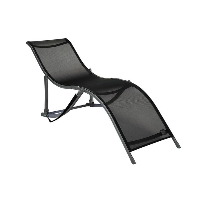 Шезлонг складной садовый GoGarden RELAX, 172 х 56 х 67 см, цвет чёрный