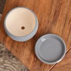 Горшок для цветов "Шар", шёлк, металлик, керамика, 0,4 л - Фото 3