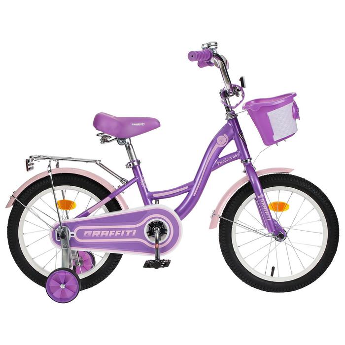Велосипед 16" Graffiti Premium Girl, цвет сиреневый/розовый - Фото 1