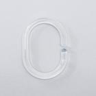 Набор колец для штор в ванную, пластик, 12 шт, цвет прозрачный - фото 9260414