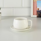 Чайная пара керамическая «Слушай своё сердце», 300 мл , цвет белый - Фото 2