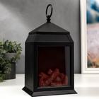Ночник RISALUX «Камин», LED, 16×14×26 см, чёрный - Фото 3