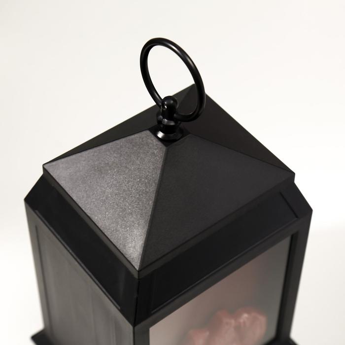 Ночник "Камин" LED черный 16х14х26 см - фото 1926168543