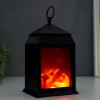 Ночник RISALUX «Камин», LED, 16×14×26 см, чёрный - Фото 2