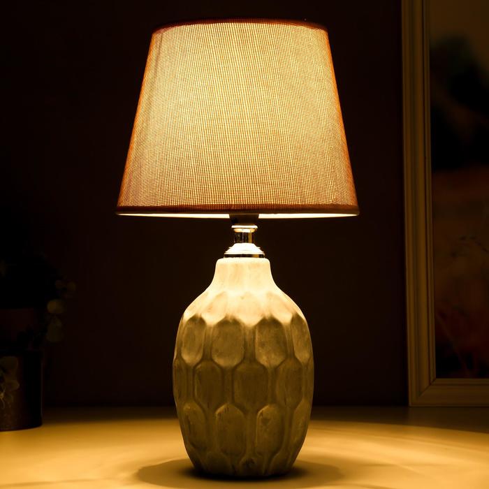 Настольная лампа 16428/1 E14 40Вт светло-серый 22,5х22,5х37 см RISALUX - фото 1926168555