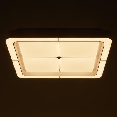 Люстра с пультом BayerLux 60407/1, светодиодная, 144 Вт, диммер, 3000-6000К, белая, 50×50×8 см