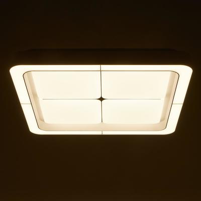 Люстра с пультом BayerLux 60407/1, светодиодная, 144 Вт, диммер, 3000-6000К, белая, 50×50×8 см