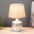 Настольная лампа 16419/1SL E14 40Вт серебро 17,5х17,5х28 см RISALUX - фото 21202847