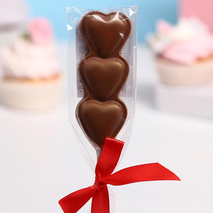 Шоколад фигурный «Сердца», молочный, 25 г - Фото 1