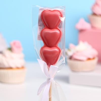 Шоколад фигурный «Сердца», рубиновый, 25 г