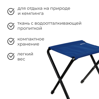 Стул складной Nika, 36×30×36 см, цвет синий