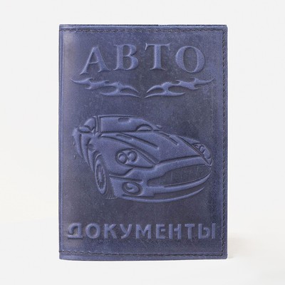 Обложка для автодокументов, цвет синий