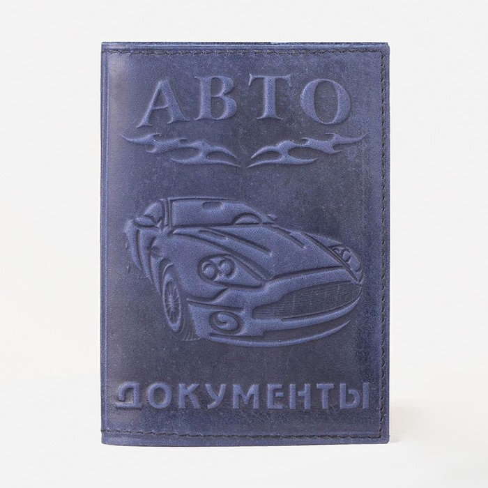 Обложка для автодокументов, цвет синий