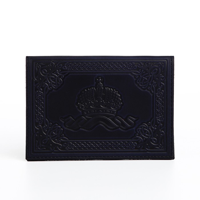 Обложка для паспорта, тиснение, герб, цвет тёмно-синий - фото 1908235281