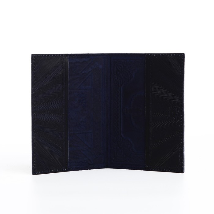 Обложка для паспорта, тиснение, герб, цвет тёмно-синий - фото 1908235286