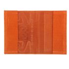 Обложка для паспорта, тиснение, латинские буквы, тёмно-оранжевая - Фото 2