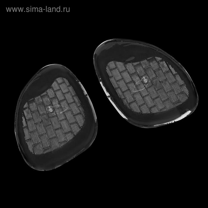 Полустельки для обуви, с протектором, силиконовые, 8 × 6,5 см, пара, цвет прозрачный - Фото 1