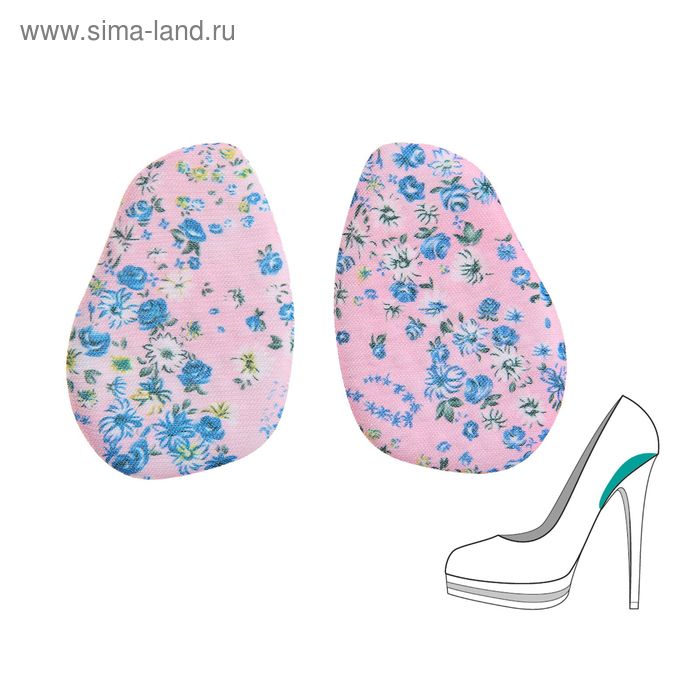 Подпяточники для обуви силиконовые, на клеевой основе, пара, 9 х 6см - Фото 1