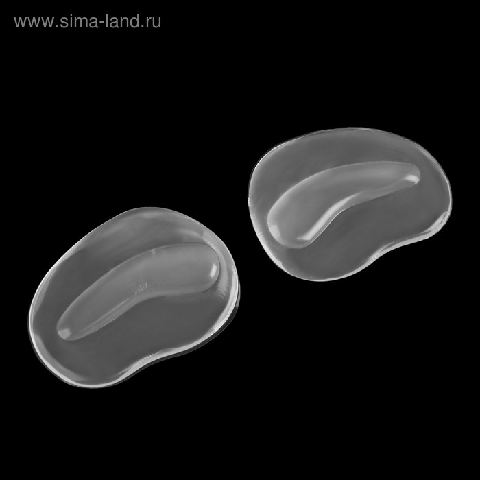 Полустельки для обуви, под пальцы ног, с протектором, силиконовые, пара, цвет прозрачный - Фото 1