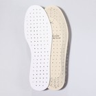 Стельки для обуви, универсальные, дышащие, р-р RU до 46 (р-р Пр-ля до 46), 29 см, пара, цвет белый - фото 8231670