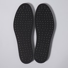 Стельки для обуви, универсальные, дышащие, р-р RU до 46 (р-р Пр-ля до 46), 29 см, пара, цвет чёрный - фото 8231679