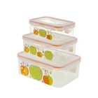 Набор контейнеров пластиковых с крышками «Вкусный ужин», 3 шт, 21×7×12 см, цвет МИКС - Фото 3