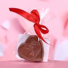 Шоколад фигурный «Сердечко с ангелочком», молочный, 7 г - фото 318460675