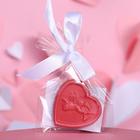 Шоколад фигурный «Сердечко с ангелочком», рубиновый, 7 г - фото 24357429