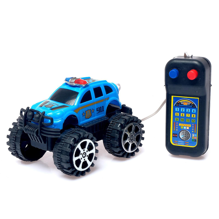 Джип «Полиция», на дистанционном управлении, работает от батареек, цвет МИКС - Фото 1