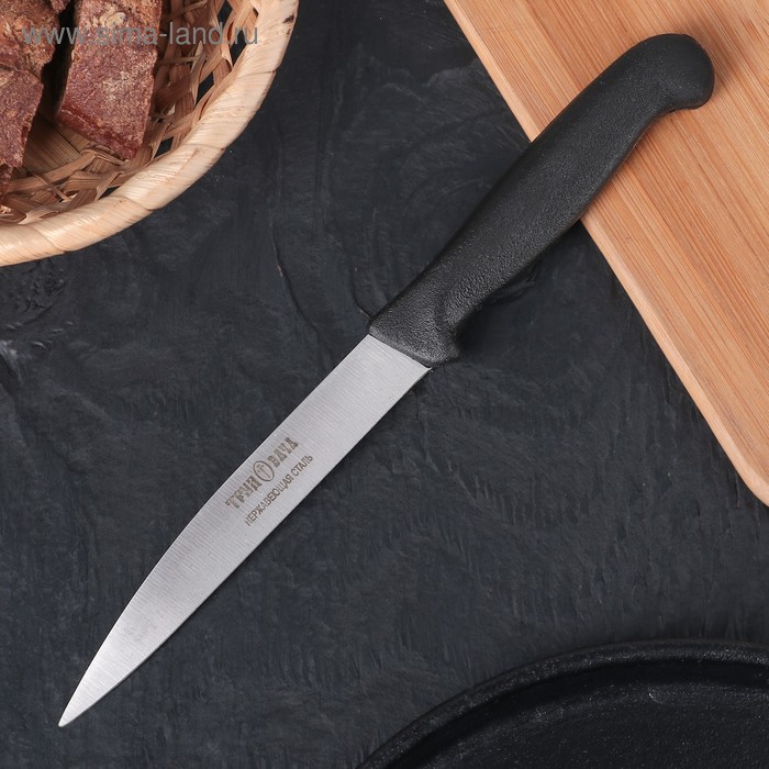 Нож кухонный «Макс», лезвие 12 см, сабельная фаска - Фото 1