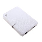 Чехол-книжка на планшет белый крокодил для PocketBook Touch 622/623 - Фото 1