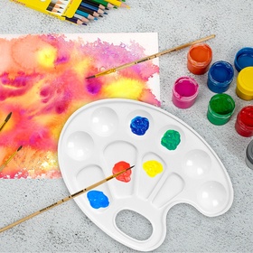 Палитра №1 Calligrata, овальная, пластик 5495128