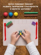 Доска для лепки Calligrata, А4, +2 стека, отделения для пластилина, 2.2 мм, пластик, с бортиком, МИКС - Фото 2