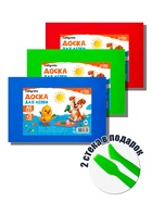 Доска для лепки пластиковая А5, 2 стека, 1800 мкм, цветная, МИКС - Фото 1