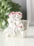 Фигурка «2 ангелочка в розовом веночке на скамейке», 8×7×5 см, МИКС - Фото 5