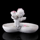 Сувенир "Ангелочек в розовом веночке с розами на чаше" 10х14,5х12,5 см - Фото 4