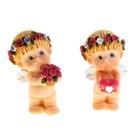 Сувенир полистоун "Ангелочек Антошка с букетиком/сердечком" МИКС, 8,5х4,5х4 см - Фото 2